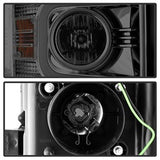 SPYDER SMOKED PROJECTOR HEADLIGHTS WITH LIGHT BAR DRL ; 15-19 SILVERADO HD