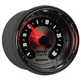 2-1/16" BOOST/VACUUM, 30 IN HG/30 PSI, AMERICAN MUSCLE — Polished (1259)