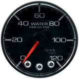 GAUGE, WATER PRESS, 2 1/16", 120PSI, STEPPER MOTOR W/PEAK & WARN, BLK/BLK, SPEK — Red (P345328)