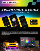 Race Sport ColorTRAIL 4ft Offroad LED RGBW LED Whip with Impact Protection Ribs - 1007847