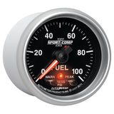 2-1/16" FUEL PRESSURE, 0-100 PSI, SPORT-COMP II — Driver