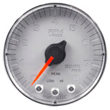 GAUGE, TACH, 2 1/16", 8K RPM, W/ SHIFT LIGHT & PEAK MEM, SLVR/CHRM, SPEK-PRO — Red (P334218)