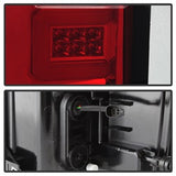 SPYDER RED CLEAR LIGHT BAR LED TAILLIGHTS ; 16-18 SILVERADO 1500/ 16-19 2500/3500 ; FOR MODELS WITH FACTORY LED TAILLIGH