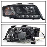 SPYDER SIGNATURE BLACK HALOGEN PROJECTOR HEADLIGHTS (NOT COMPATIBLE W/ XENON/HID MODEL) DRL;HIGH H1(INCLUDED) LOW H1(INC