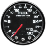 GAUGE, FUEL PRESS, 2 1/16", 30PSI, STEPPER MOTOR W/PK & WRN, BLK/SMOKE/BLK, SPEK
