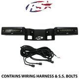 2021-2022 Ford F150 Hitch Bar Reverse 7in LED Flood Lighting Heavy Duty Bolt-On Blacked Out Kit with Heated Lens and Dua