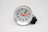 PRW - TACHOMETER, 3 3/8" White, Back Lit, Silver Bezel, 0-8000 RPM - 1338068