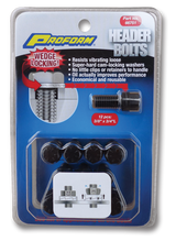 Wedge-Locking Header Bolts
Hex Head
3/8 dia. X 3/4in Black Oxide
12 Pcs — 4" (66827)