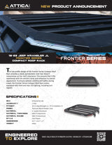 2018-2024 Jeep Wrangler JL/19-23 Gladiator Frontier Series Compact LED Roof Rack