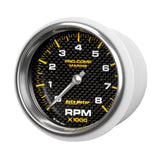 3-3/8" IN-DASH TACHOMETER, 0-8,000 RPM, MARINE CARBON FIBER