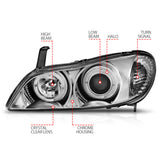 ANZO USA - Projector Headlight Set w/Halo - 121078