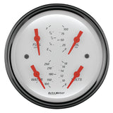 3-3/8" QUAD GAUGE, 100 PSI/100-250 F/8-18V/0-90 Ohm, ARCTIC WHITE