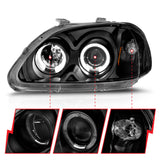 ANZO USA - Projector Headlight Set w/Halo - 121068