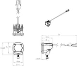 S1 White LED Light Pod (Wide Cornering; Clear)