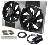 Derale Powerpack - High Output Dual 12" RAD Fan/Alum Shroud Kit w/ PWM Controller (66836) — view 3