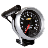 3-3/4" PEDESTAL TACHOMETER, 0-10,000 RPM, CHEVY GOLD BOWTIE