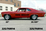 Front dual rate springs, 2" lowering for 1955-1957 Bel Air, 1967-1969 F-Body BB.