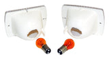 Clear Parking Lamp Set (2) w/ 2 Amber Bulbs for 87-93 Jeep YJ Wrangler