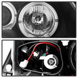 Spyder Projector Headlights - LED Halo - Amber Reflector - Eyebrow Bulb - Black - image 3