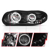 ANZO USA - Projector Headlight Set w/Halo - 121160