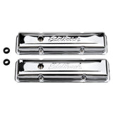 Edelbrock Signature Series Valve Covers, Chrome, Low Profile, Chevrolet 262-400, '59-'86 - image 2