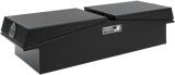 Highway Product 71 X 16 X 23 GULL WING TOOL BOX WITH SMOOTH BLACK BASE, BLACK DIAMOND PLATE LID - 3412-005-BK62