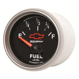 GAUGE, FUEL LEVEL, 2 1/16", 0OE TO 90OF, ELEC, CHEVY RED BOWTIE, BLACK
