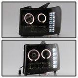 Spyder Projector Headlights - LED Halo - Black Smoke (5078506) - image 8