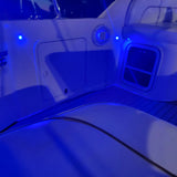 NEW - Marine 5050 LED Deck Lighting Beveled Downward pitch technology - Stainless Steel Blue Color - Compatible with Hyd