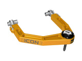 ICON 2024-2026 Toyota Tacoma/2024-2026 Toyota Land Cruiser 250 Series/2024-2026 Lexus GX550/2025-2026 Toyota 4Runner, Front, Billet Upper Control Arms w/ Delta Joint Pro, Gold Anodizing