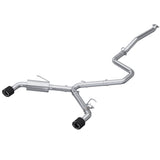 3in. Cat-Back.Dual Split Rear Exit.Active.T304 with CF Tips