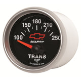 GAUGE, TRANSMISSION TEMP, 2 1/16", 100-250?F, ELECTRIC, CHEVY RED BOWTIE, BLACK
