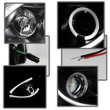 Spyder Projector Headlights - Light Tube DRL - LED Halo - Black - image 4
