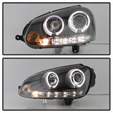 Spyder Projector Headlights - LED Halo - DRL - Black (5012098) - image 9
