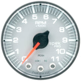 GAUGE, TACH, 2 1/16", 11K RPM, W/ SHIFT LIGHT & PEAK MEM, SLVR/BLK, SPEK-PRO — Red (P336228)