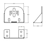 Bolt-On rear upper air spring bracket, powder coated black.