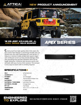 Attica 4x4 2018-2024 Jeep Wrangler JL Apex Series Rear Bumper Delete (ATTJL01B109BX)