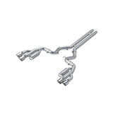 3in. Cat-Back. Dual Rear Exit. Quad Tips. Race Version. T304 (S7207304)