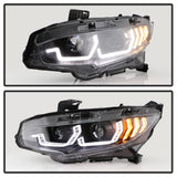 Spyder Projector Headlights - DRL U-Shape - Black - image 9