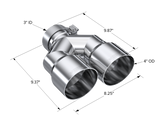 Tip. 4in. OD Dual Out. 3in. ID. Single Wall. T304 (T5183)