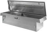 Highway Product 70 X 16 X 23 SINGLE LID TOOL BOX WITH SMOOTH ALUMINUM BASE, DIAMOND PLATE LID - 3213-009