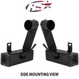 2020-Current Chevy GMC 2500 3500 Hitch Bar Reverse 7in LED Flood Lighting Heavy Duty Bolt-On Blacked Out Kit with Heated