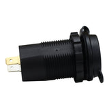 Round Socket Auxiliary Charging Port with Dual C-Type PD 60W Outputs Blue Indigo LED and Cover Race Sport Lighting