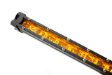 26in 5w LoPro Ultra Slim LED Light Bar with Amber Marker - Running Light Function 120w - Includes Rocker Switch Harness