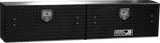 Highway Product 96 X 16 X 13 HIGH SIDE TOOL BOX WITH BLACK DIAMOND PLATE DOOR, SMOOTH BLACK BASE - 3813-019-BK62