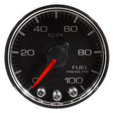 GAUGE, FUEL PRESS, 2 1/16", 100PSI, STEPPER MOTOR W/PEAK & WARN, BLK/CHRM, SPEK — Red (P31431)