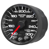 2-1/16" WATER TEMPERATURE, 100-300 F, SPEK-PRO, BLACK/BLACK, ECU (P546328)
