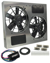 Derale Powerpack - High Output Dual 11" RAD Fan/Alum Shroud Kit w/ PWM Controller (66835) — view 3