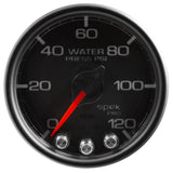 GAUGE, WATER PRESS, 2 1/16", 120PSI, STEPPER MOTOR W/PEAK & WARN, BLK/BLK, SPEK — Red (P34532)