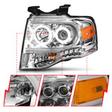 ANZO USA - Projector Headlight Set w/Halo - 111114